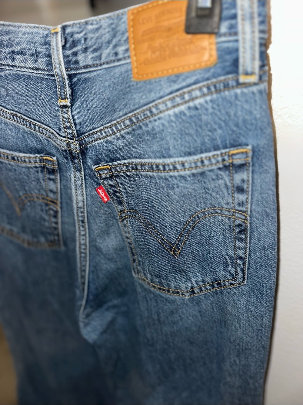 BIG E Levi's High loose Flare Blue Denim Jeans 26x30